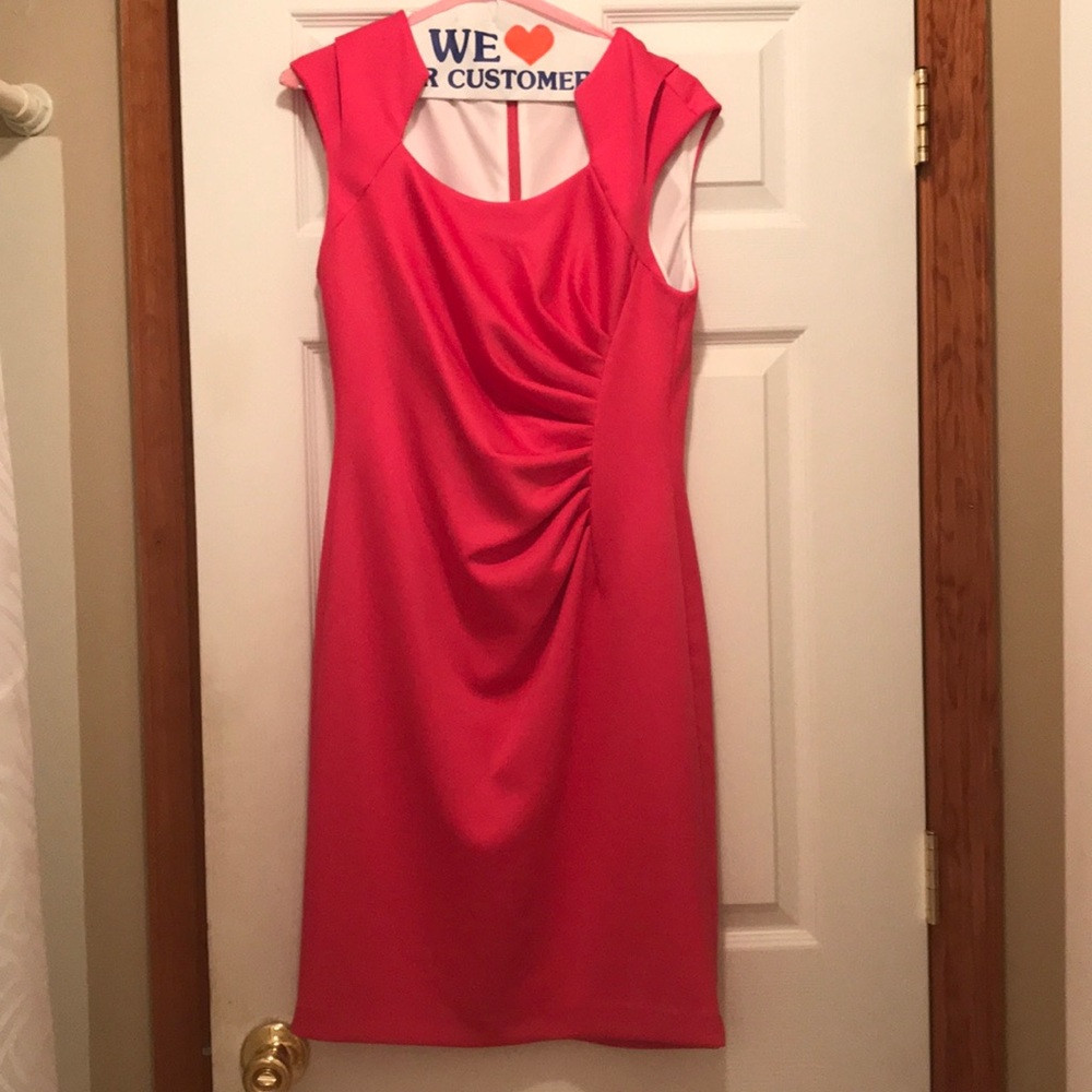 hot pink shift dress